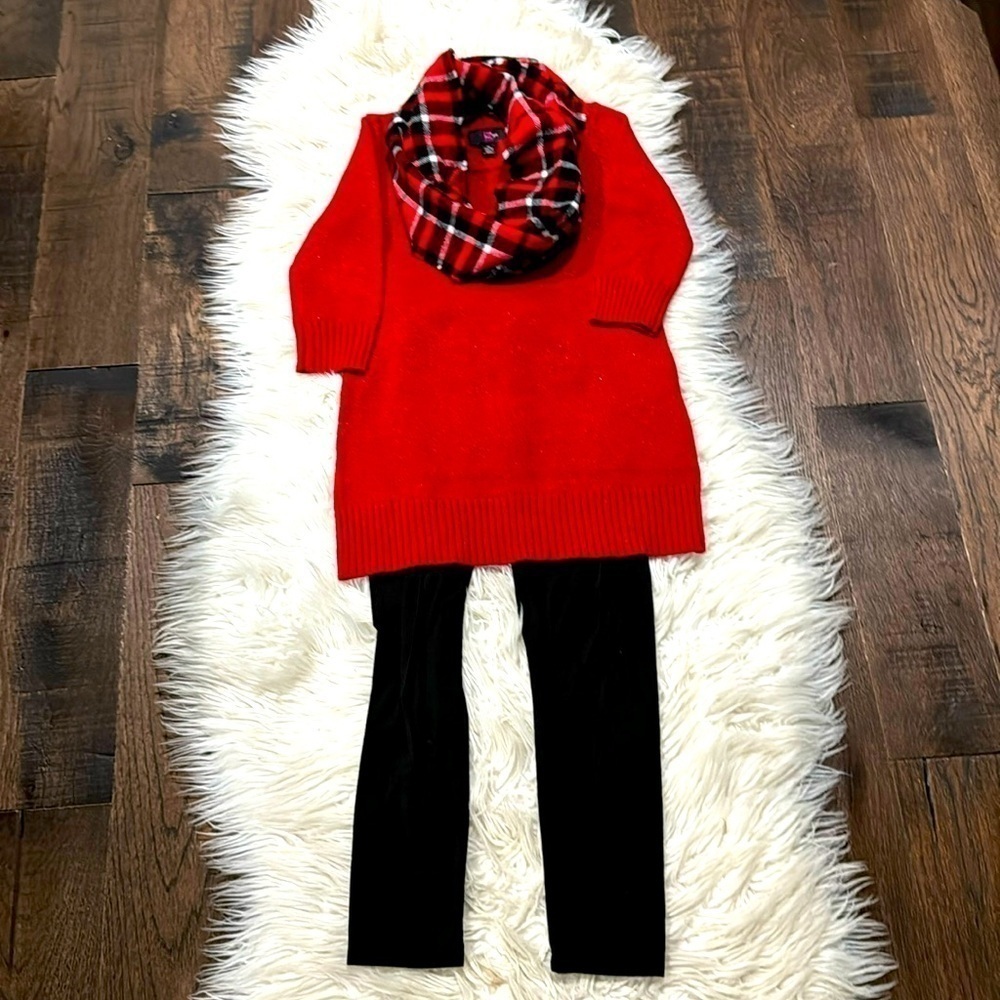 Adorable Sweater, Scarf, and Leggings